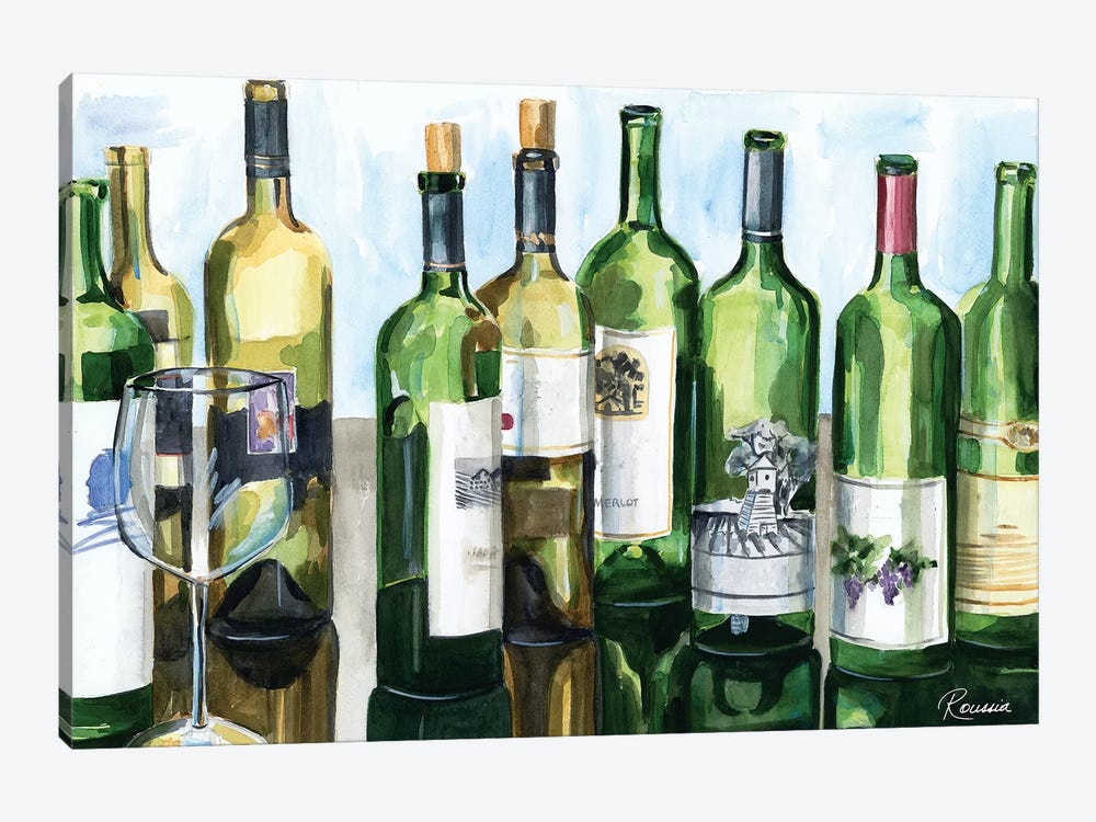 B&G Bottles II by Heather A. French-Roussia 1-piece Canvas Artwork