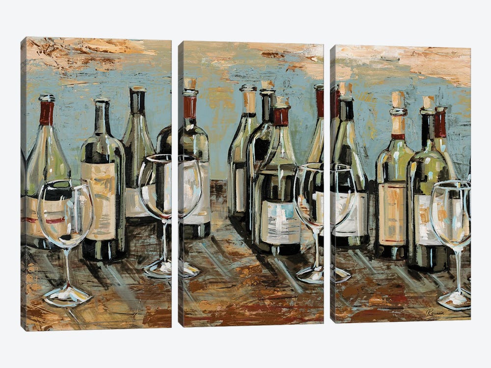 Wine Bar II by Heather A. French-Roussia 3-piece Canvas Wall Art