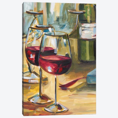 Wine for Two Canvas Print #FRR61} by Heather A. French-Roussia Canvas Art Print