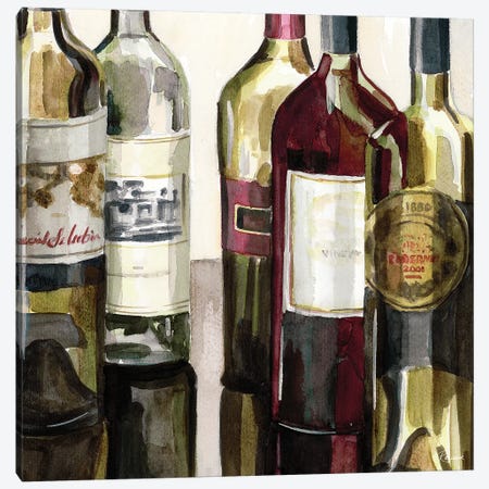 B&G Bottles Square I Canvas Print #FRR6} by Heather A. French-Roussia Canvas Art Print