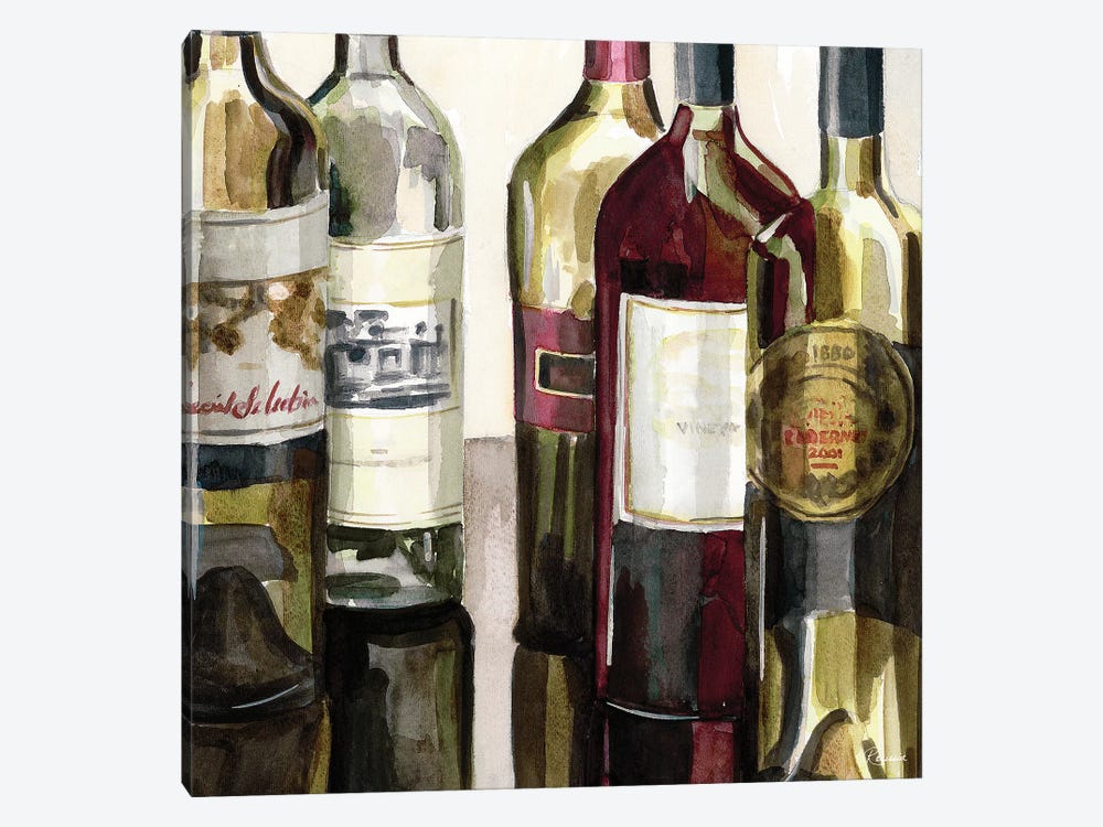 B&G Bottles Square I by Heather A. French-Roussia 1-piece Canvas Art Print