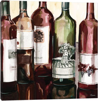 B&G Bottles Square II Canvas Art Print - Food & Drink Still Life
