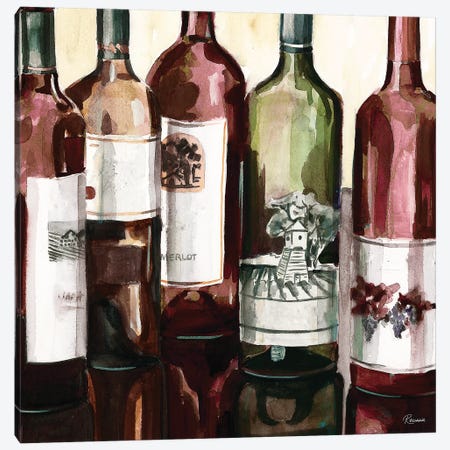 B&G Bottles Square II Canvas Print #FRR7} by Heather A. French-Roussia Canvas Art Print