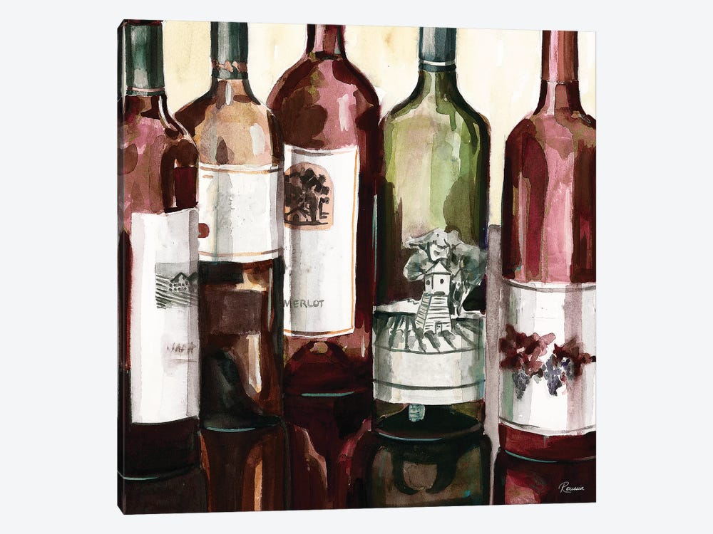 B&G Bottles Square II by Heather A. French-Roussia 1-piece Canvas Artwork