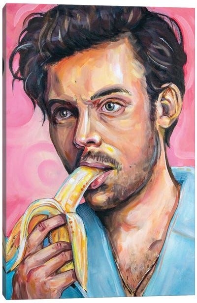 Harry Styles Canvas Art Print - Banana Art