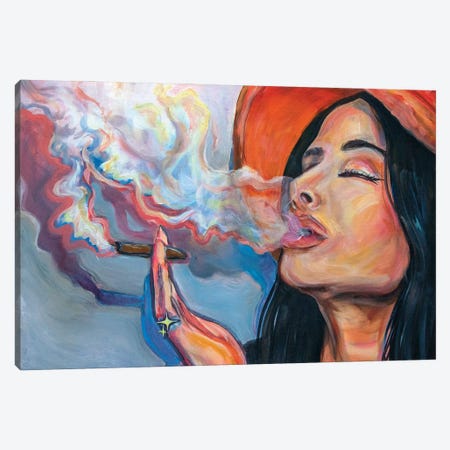 Blowin' Smoke Kacey Musgraves Canvas Print #FRT16} by Forrest Stuart Art Print