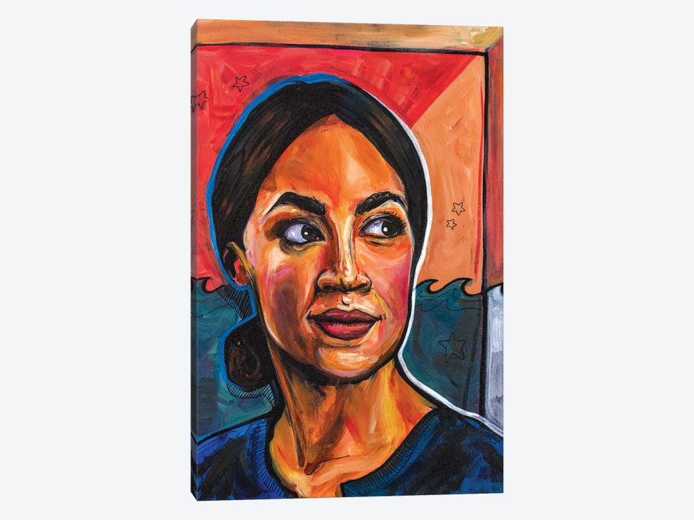 Alexandria Ocasio-Cortez by Forrest Stuart 1-piece Canvas Artwork