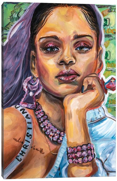 Rihanna Canvas Art Print - Dior Art