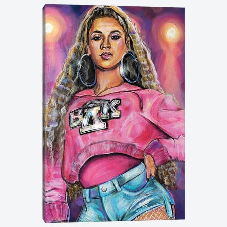 Beyonce Canvas Print #FRT47} by Forrest Stuart Canvas Wall Art