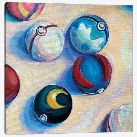 Poké Balls Canvas Print #FRT57} by Forrest Stuart Canvas Art Print