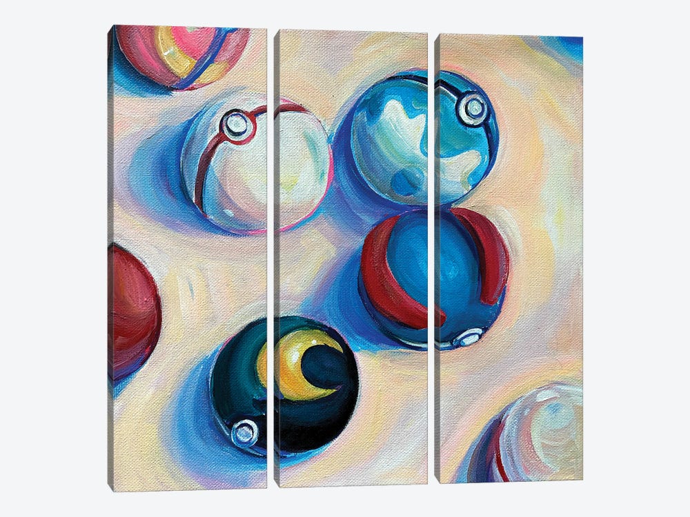 Poké Balls by Forrest Stuart 3-piece Canvas Artwork