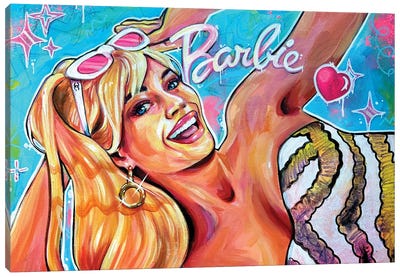 Barbie Canvas Art Print - Heart Art