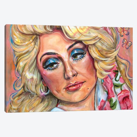 Dolly Parton Canvas Print #FRT6} by Forrest Stuart Art Print