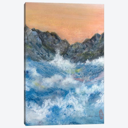 Crashing Wave Canvas Print #FRZ1} by Ming Franz Canvas Artwork