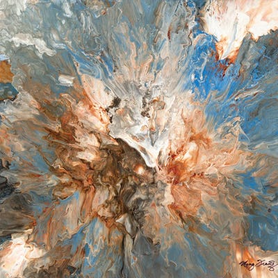 Elated by Ming Franz framed canvas print