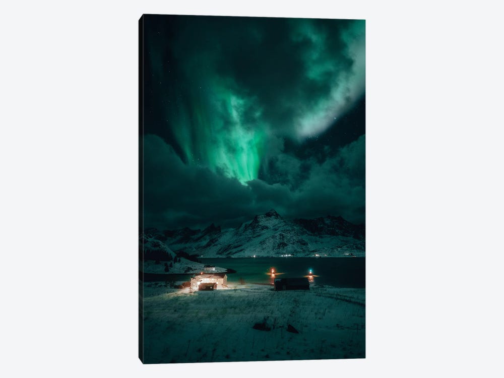 Stormy Aurora In Lofoten by Steffen Fossbakk 1-piece Canvas Art
