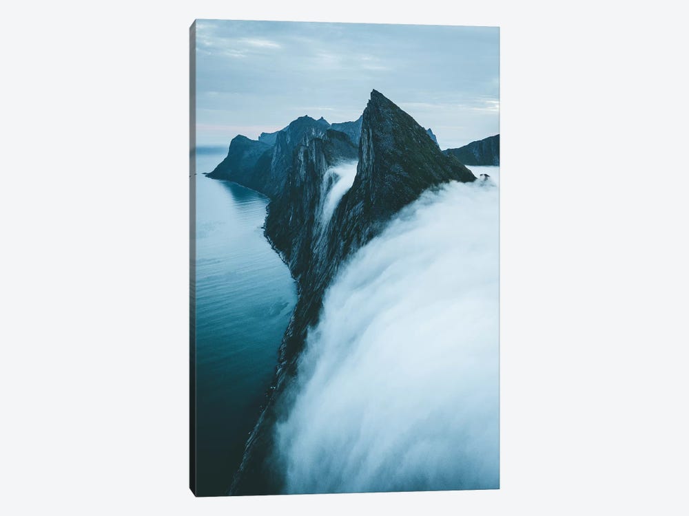 Fog Falls Of Senja island, Norway by Steffen Fossbakk 1-piece Canvas Art