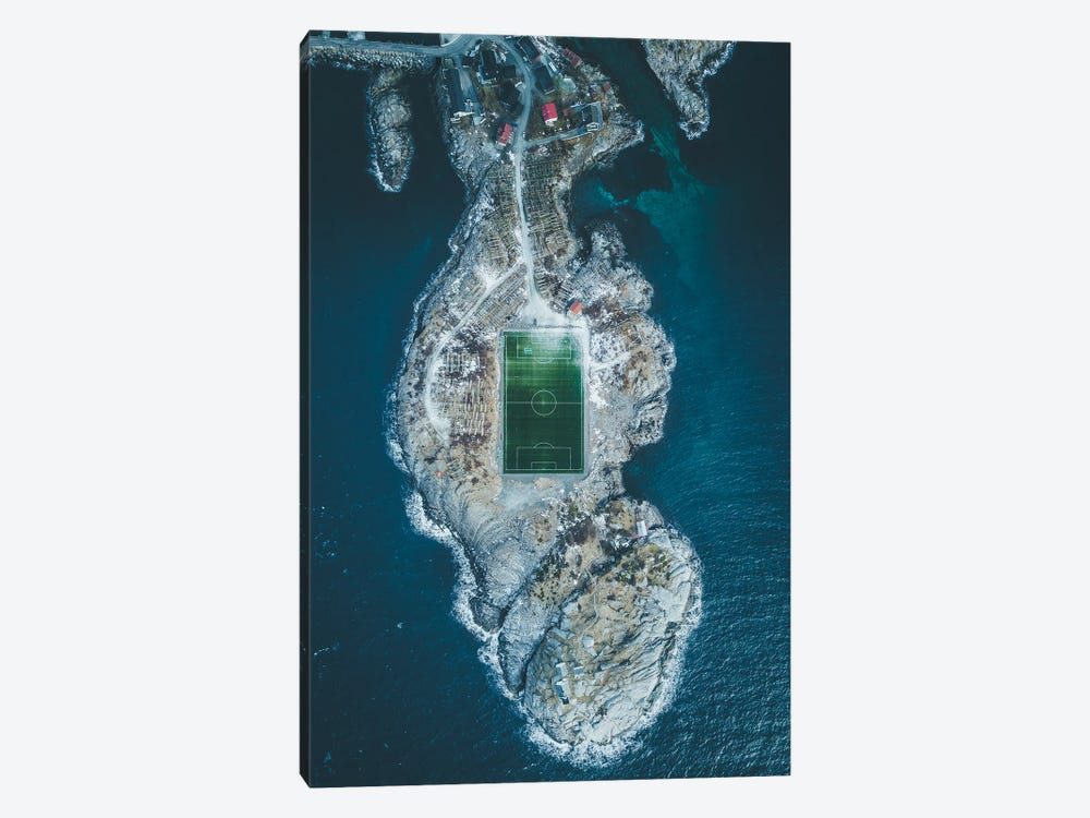 Henningsvær Football Field, Lofoten, Norway by Steffen Fossbakk 1-piece Canvas Art