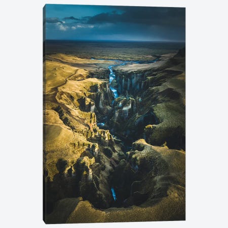 Icelandic Canyons I Canvas Print #FSB26} by Steffen Fossbakk Canvas Art Print