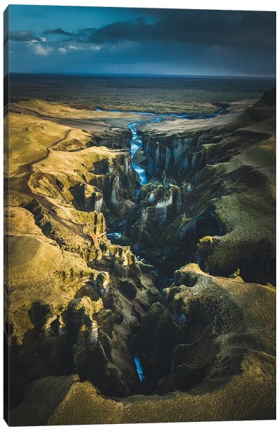 Icelandic Canyons I Canvas Art Print - Iceland Art