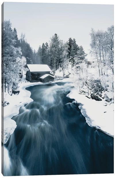 Mill in Kuusamo, Finland Canvas Art Print - Winter Wonderland