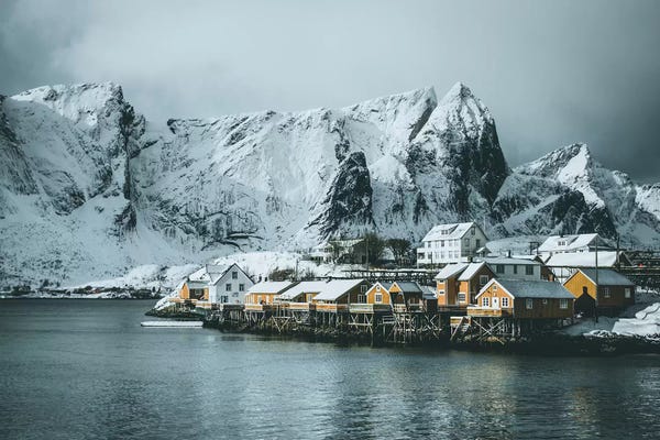 Lakes: Sakrisøy Fishing Village, Lofoten islands, Norway by Steffen Fossbakk