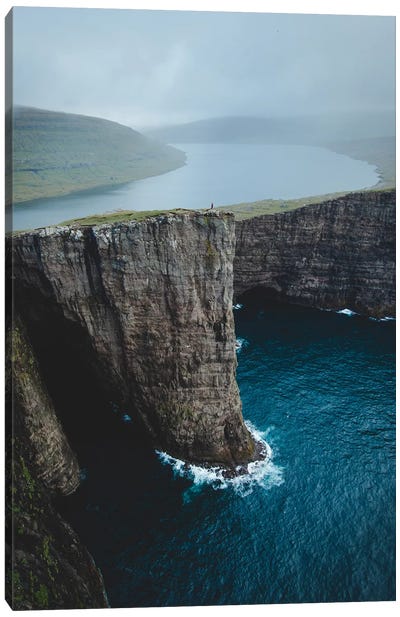 Slave Cliffs, Faroe Islands Canvas Art Print - Denmark Art