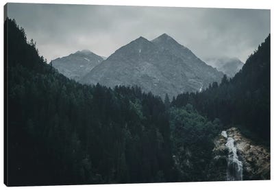 Waterfall, Stubai Valley, Austria, II Canvas Art Print - Florian Schleinig