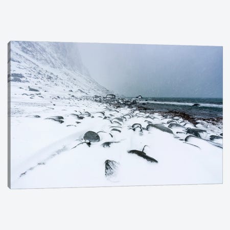 Winter Landscape On Lofoten Norway Canvas Print #FSM101} by Floris Smeets Canvas Wall Art