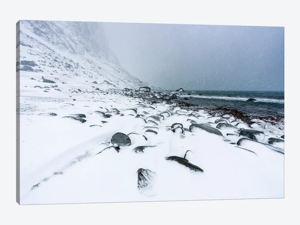 Winter Landscape On Lofoten Norway by Floris Smeets 1-piece Art Print