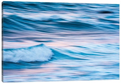 Reflection Of The Last Light Of The Day On The Waves Canvas Art Print - Norway Art