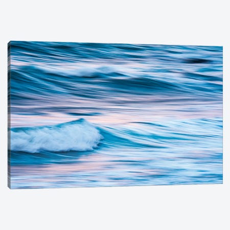 Reflection Of The Last Light Of The Day On The Waves Canvas Print #FSM105} by Floris Smeets Canvas Art Print