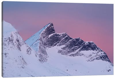 First Light Coloring The Sky Over Senja Canvas Art Print