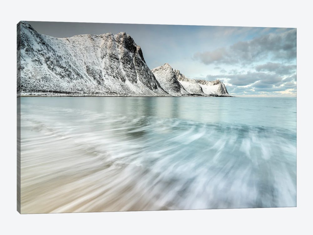 Incoming Tide On A Beach On Senja by Floris Smeets 1-piece Canvas Wall Art