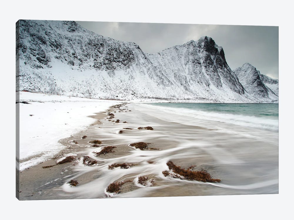 Incoming Tide On Senja After A Snow Storm by Floris Smeets 1-piece Canvas Art Print