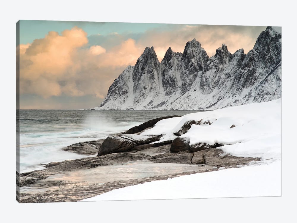 The Coast Of Senja After A Snowstorm by Floris Smeets 1-piece Canvas Print