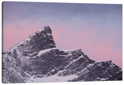 The First Light Coloring The Clouds Over Senja Canvas Art Print - Floris Smeets