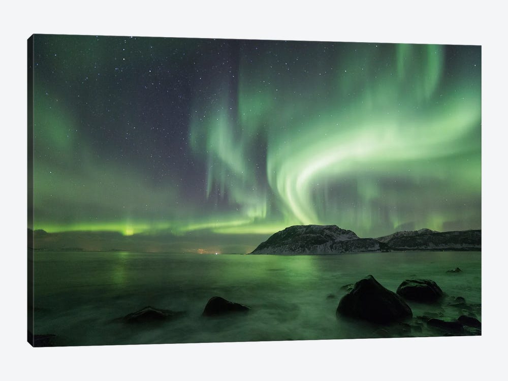Northern Light Over The Norwegian Coast by Floris Smeets 1-piece Canvas Print
