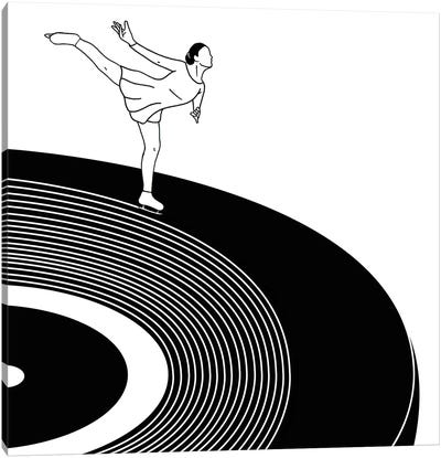 Dancing Of Sound Canvas Art Print - Vinyl Records