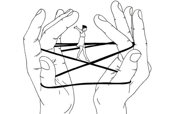 Black & White Drawings & Illustrations: Love Is A Game In Precarious Balance by Filippo Spinelli