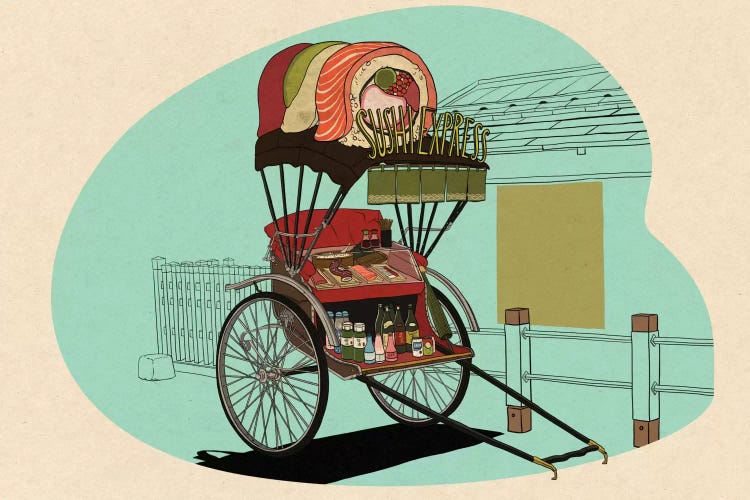 Sushi Express by 5by5collective wall art