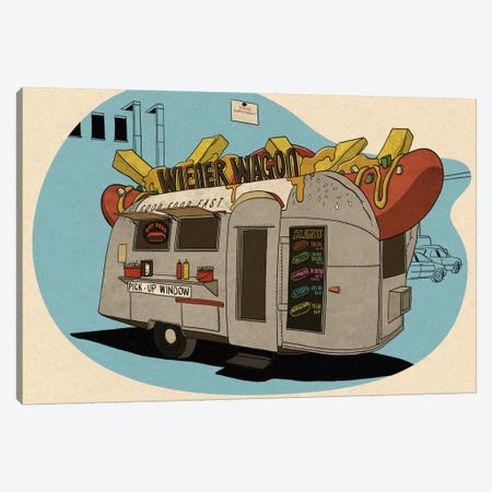 Wiener Wagon Canvas Print #FTS12} by 5by5collective Canvas Print
