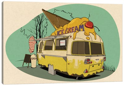 You Scream Canvas Art Print - Foodie Cart Collection