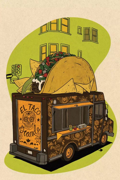 El Taco Grande by 5by5collective wall art