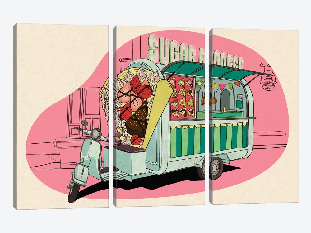 Sugar boogar by 5by5collective 3-piece Canvas Art Print