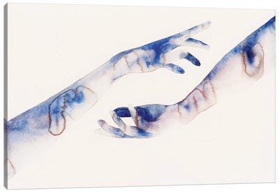 Blue Wave Canvas Art Print - Flavia Cuddemi