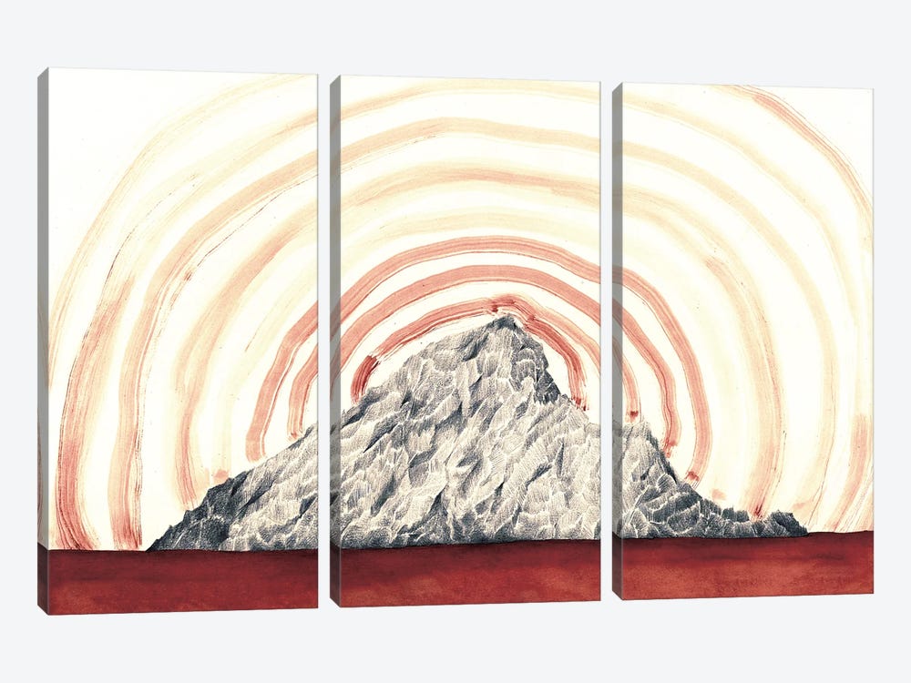 Volcano by Flavia Cuddemi 3-piece Art Print