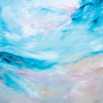 Crashing Waves by Françoise Wattré framed canvas print