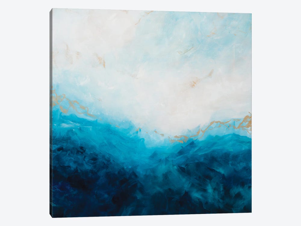 Blue Sea, Golden Sunlight I by Françoise Wattré 1-piece Canvas Art Print