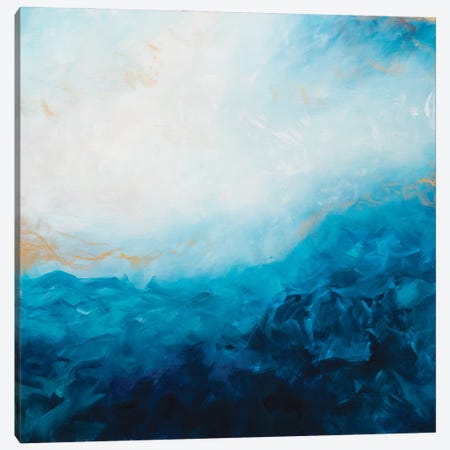 Blue Sea, Golden Sunlight II Canvas Print #FWA127} by Françoise Wattré Canvas Print